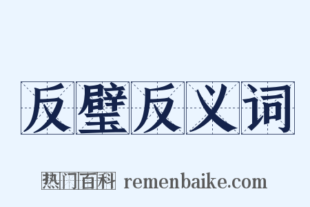 反璧反义词是什么意思的图片